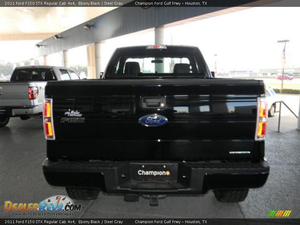 2011 Ford F150 STX Regular Cab 4x4 Ebony Black / Steel Gray Photo #6