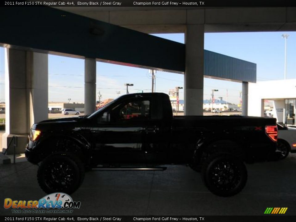 2011 Ford F150 STX Regular Cab 4x4 Ebony Black / Steel Gray Photo #8