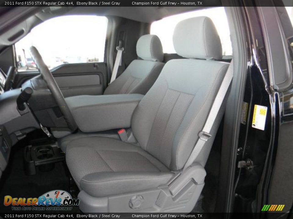 Steel Gray Interior - 2011 Ford F150 STX Regular Cab 4x4 Photo #10