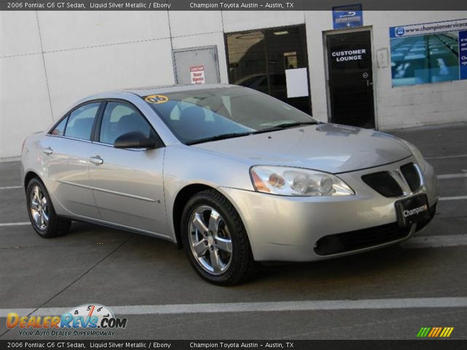 2006 Pontiac G6 GT Sedan Liquid Silver Metallic / Ebony Photo #3