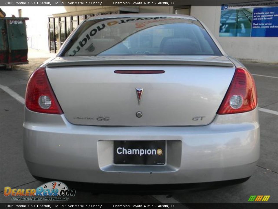 2006 Pontiac G6 GT Sedan Liquid Silver Metallic / Ebony Photo #6