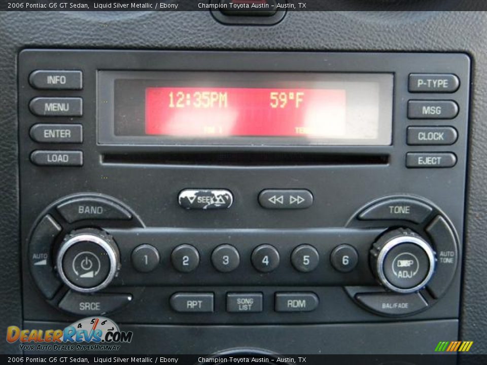 2006 Pontiac G6 GT Sedan Liquid Silver Metallic / Ebony Photo #15