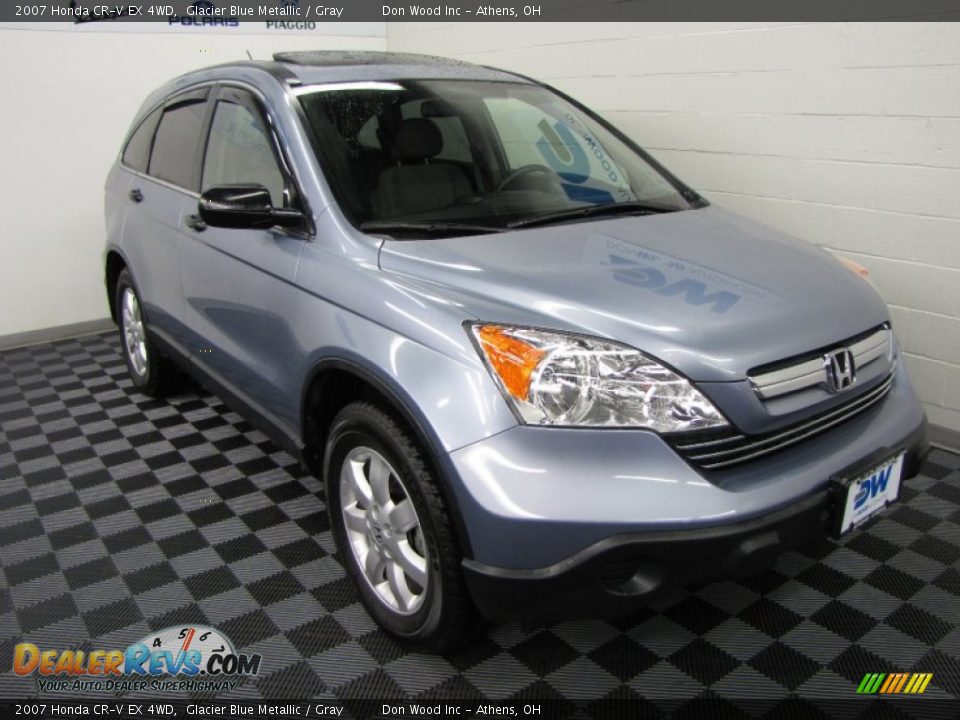 2007 Honda CR-V EX 4WD Glacier Blue Metallic / Gray Photo #1