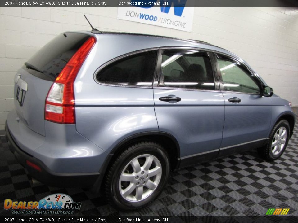 2007 Honda CR-V EX 4WD Glacier Blue Metallic / Gray Photo #4
