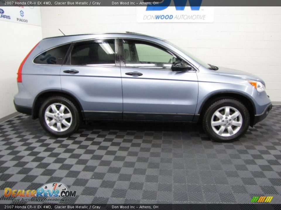 2007 Honda CR-V EX 4WD Glacier Blue Metallic / Gray Photo #5