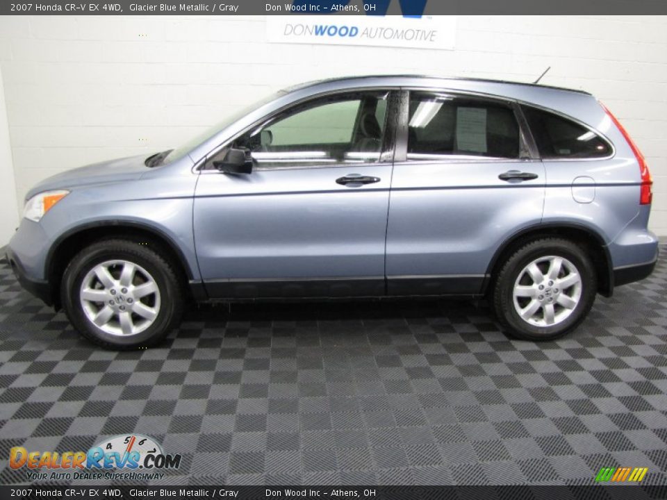 2007 Honda CR-V EX 4WD Glacier Blue Metallic / Gray Photo #6