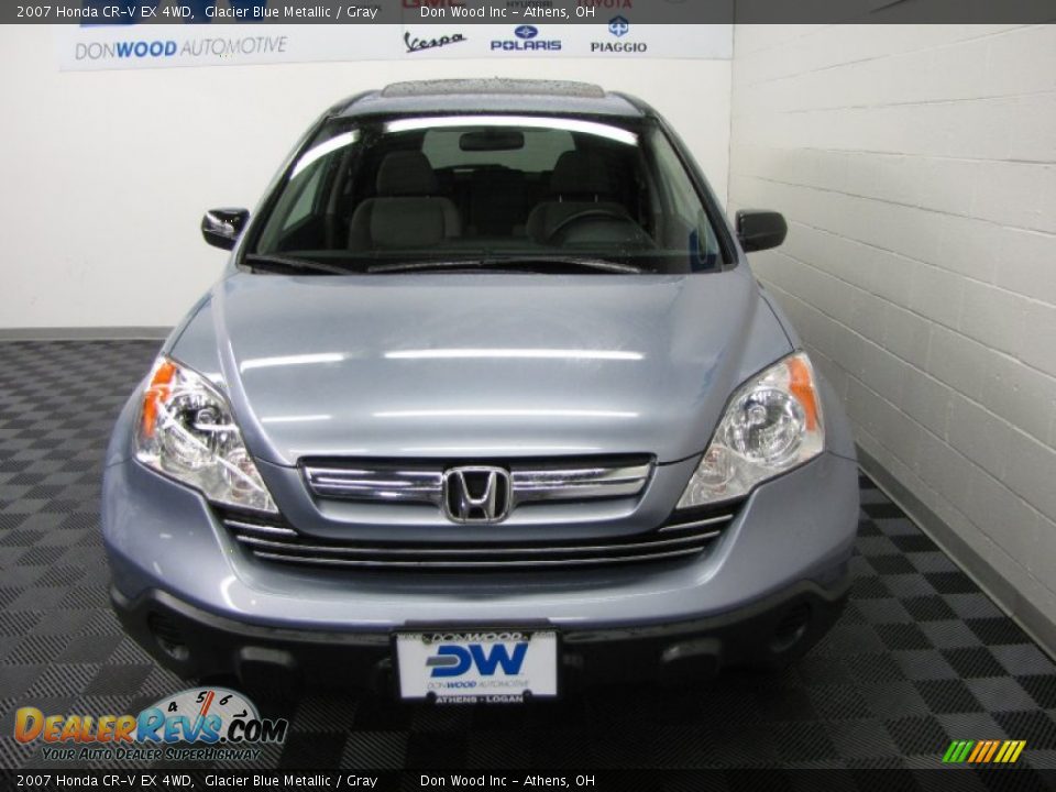 2007 Honda CR-V EX 4WD Glacier Blue Metallic / Gray Photo #7
