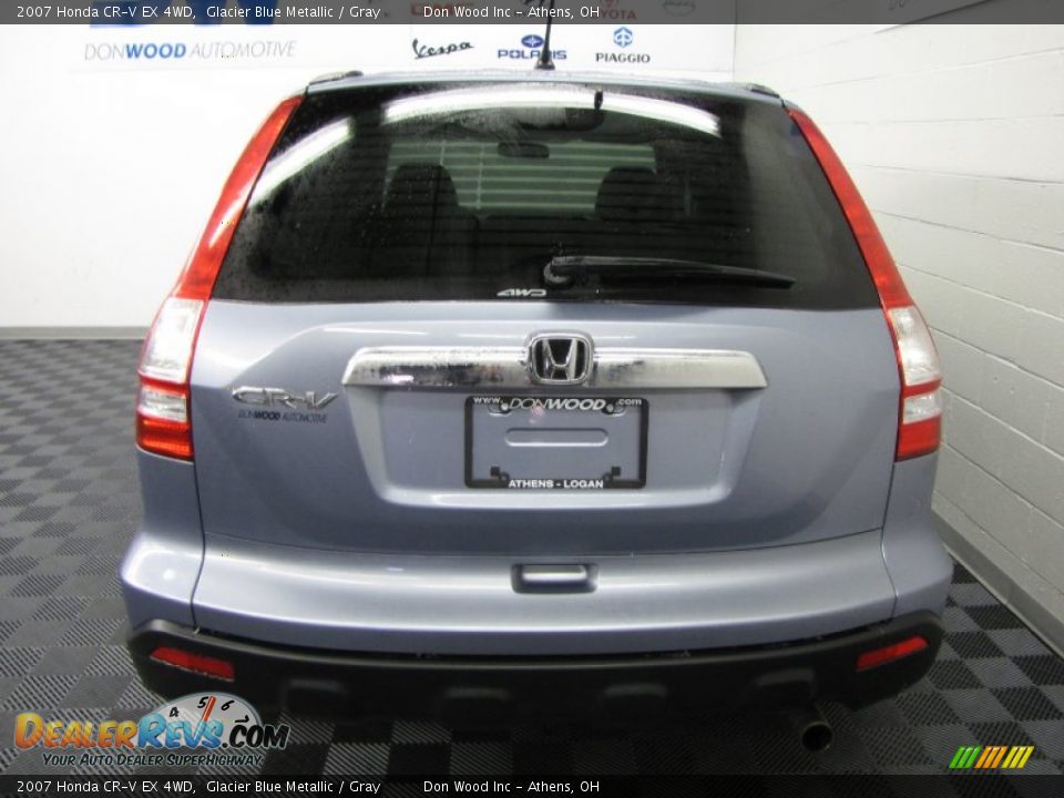 2007 Honda CR-V EX 4WD Glacier Blue Metallic / Gray Photo #8