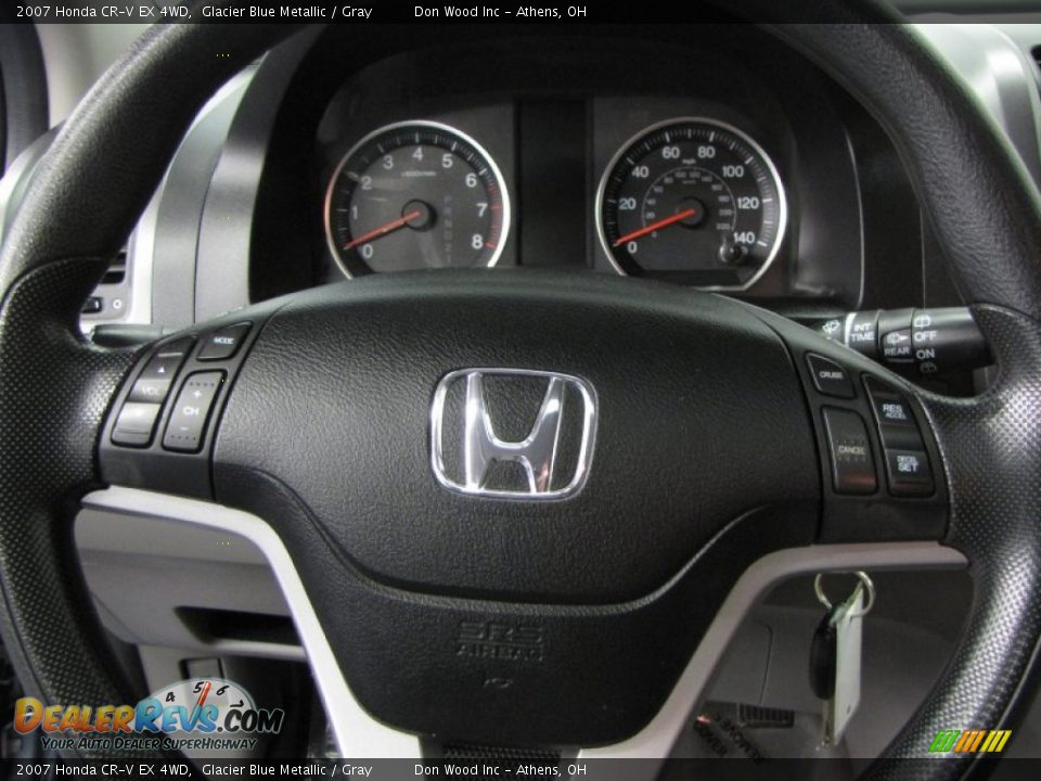 2007 Honda CR-V EX 4WD Glacier Blue Metallic / Gray Photo #9