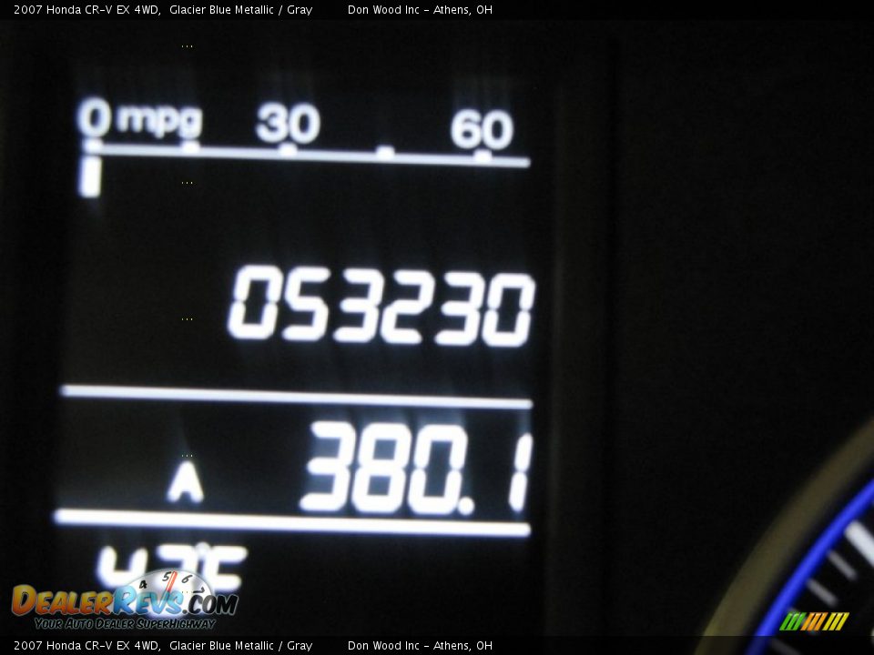 2007 Honda CR-V EX 4WD Glacier Blue Metallic / Gray Photo #11