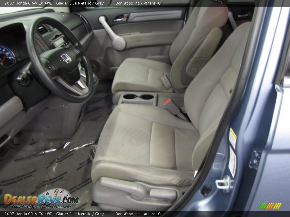 2007 Honda CR-V EX 4WD Glacier Blue Metallic / Gray Photo #12