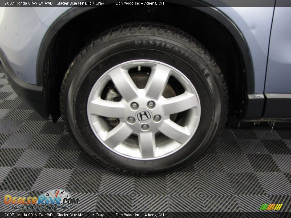 2007 Honda CR-V EX 4WD Glacier Blue Metallic / Gray Photo #21