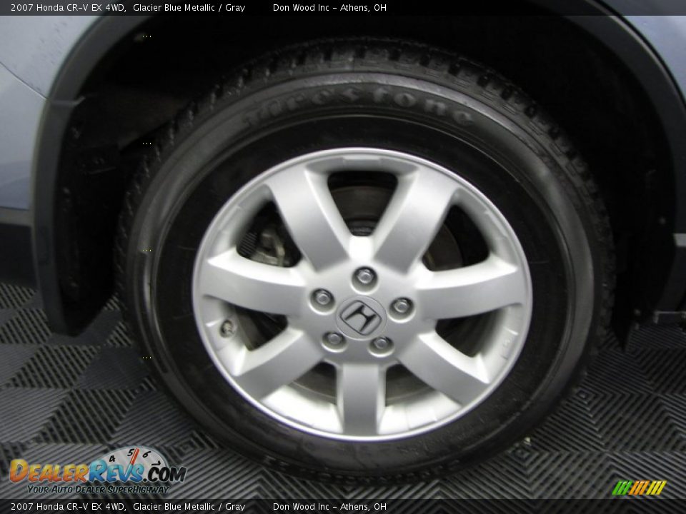2007 Honda CR-V EX 4WD Glacier Blue Metallic / Gray Photo #23