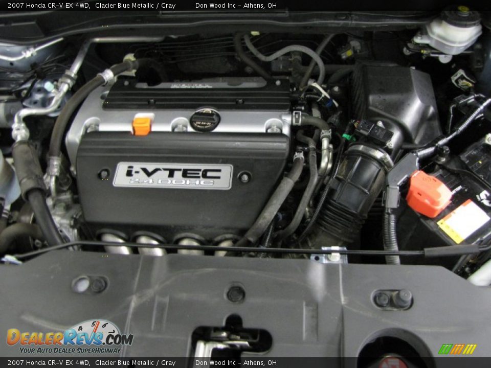 2007 Honda CR-V EX 4WD Glacier Blue Metallic / Gray Photo #27