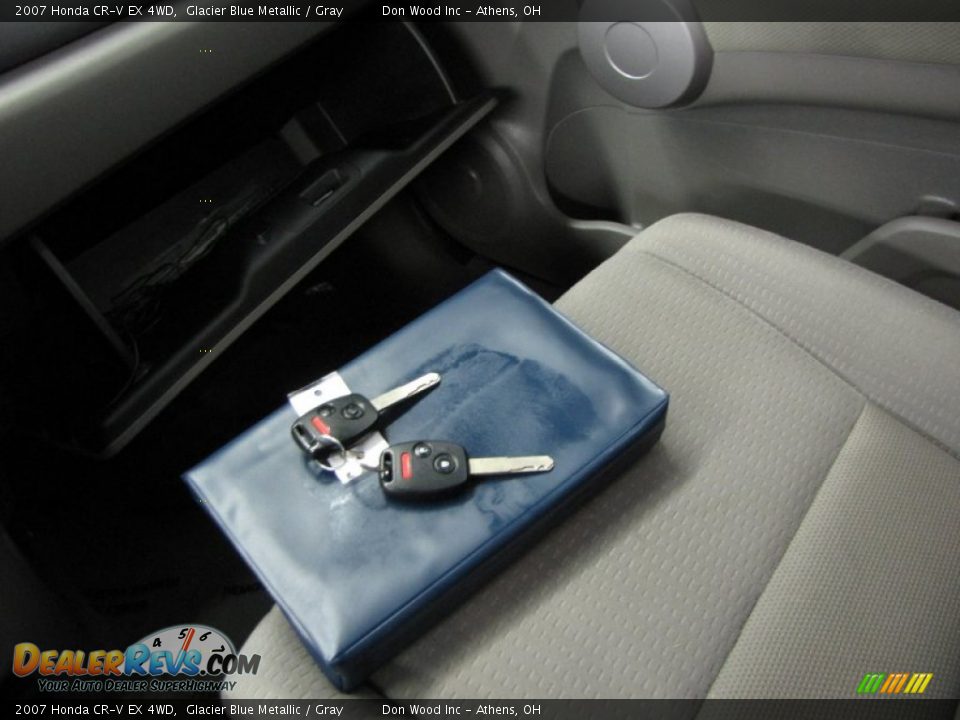 2007 Honda CR-V EX 4WD Glacier Blue Metallic / Gray Photo #29