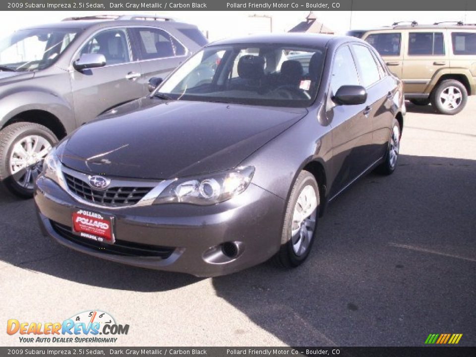 2009 Subaru Impreza 2.5i Sedan Dark Gray Metallic / Carbon Black Photo #1