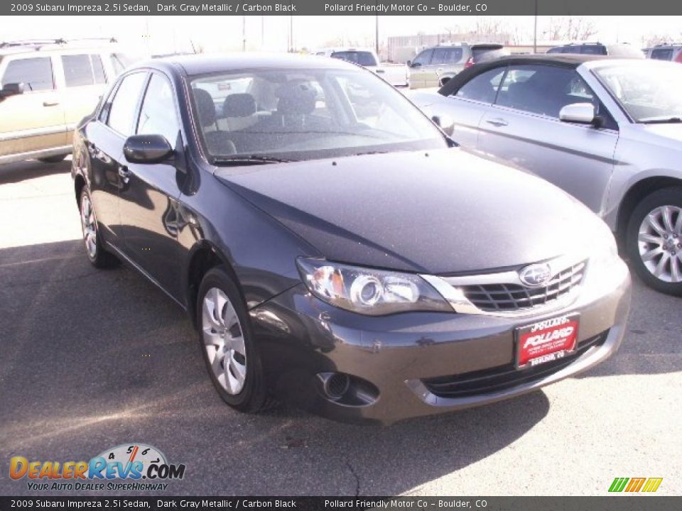2009 Subaru Impreza 2.5i Sedan Dark Gray Metallic / Carbon Black Photo #2