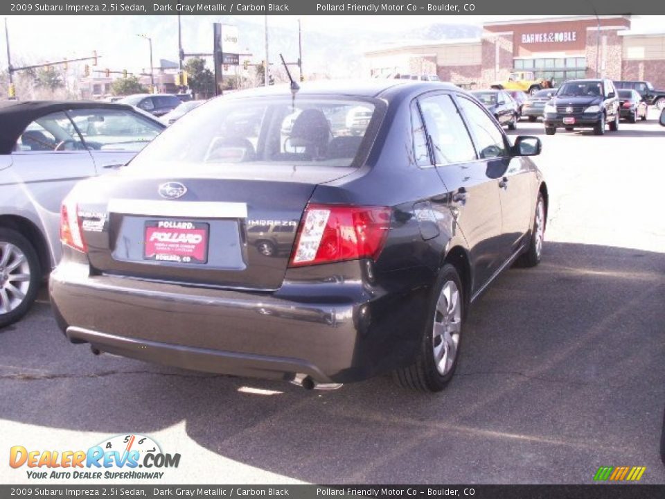 2009 Subaru Impreza 2.5i Sedan Dark Gray Metallic / Carbon Black Photo #3