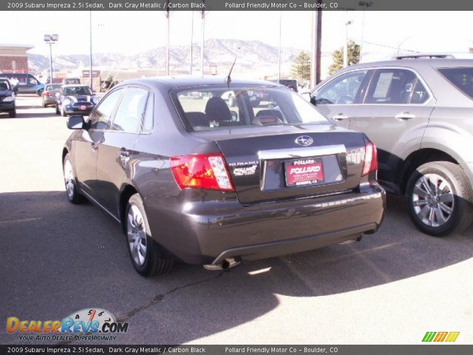 2009 Subaru Impreza 2.5i Sedan Dark Gray Metallic / Carbon Black Photo #4