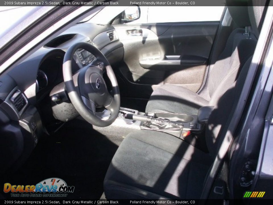 2009 Subaru Impreza 2.5i Sedan Dark Gray Metallic / Carbon Black Photo #5