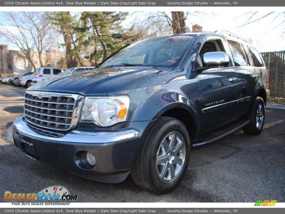 2009 Chrysler Aspen Limited 4x4 Steel Blue Metallic / Dark Slate Gray/Light Slate Gray Photo #1