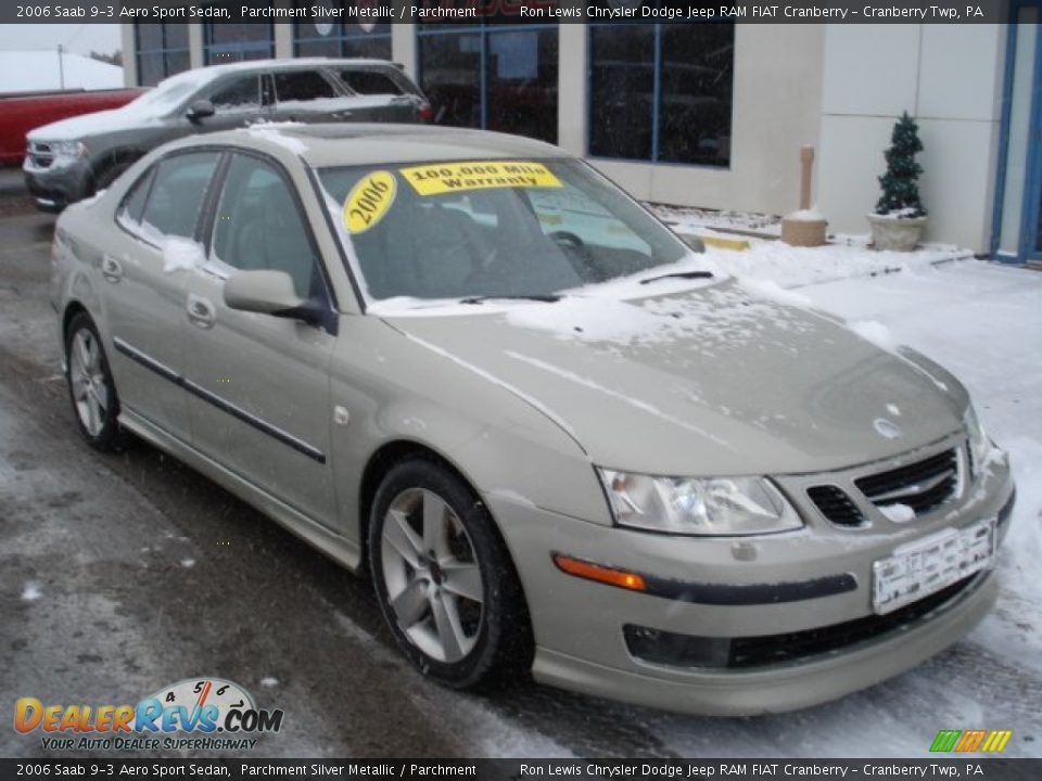 2006 Saab 9-3 Aero Sport Sedan Parchment Silver Metallic / Parchment Photo #2