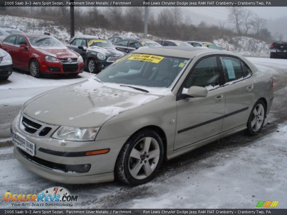 2006 Saab 9-3 Aero Sport Sedan Parchment Silver Metallic / Parchment Photo #4