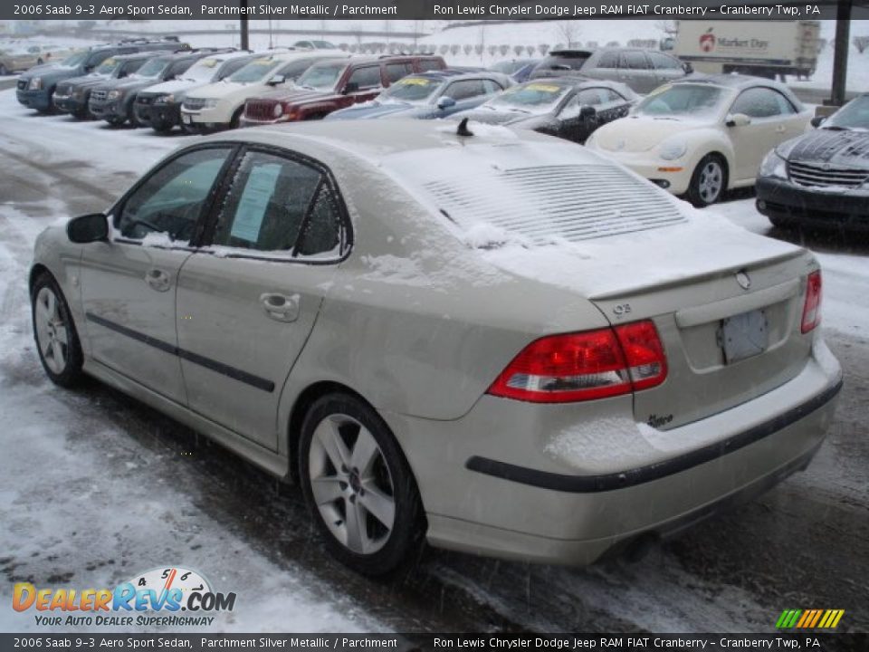 2006 Saab 9-3 Aero Sport Sedan Parchment Silver Metallic / Parchment Photo #6