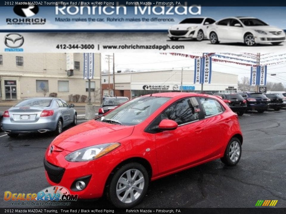 2012 Mazda MAZDA2 Touring True Red / Black w/Red Piping Photo #1