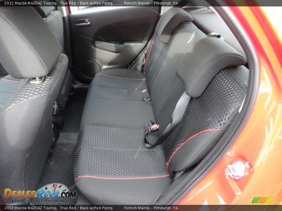 Black w/Red Piping Interior - 2012 Mazda MAZDA2 Touring Photo #11