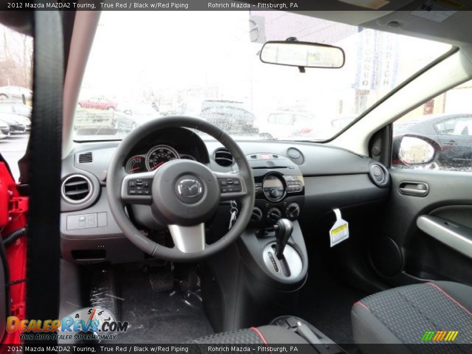 Black w/Red Piping Interior - 2012 Mazda MAZDA2 Touring Photo #12