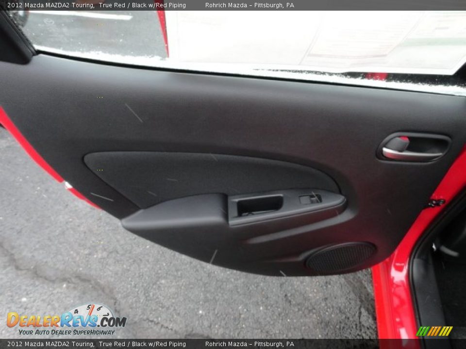 2012 Mazda MAZDA2 Touring True Red / Black w/Red Piping Photo #13