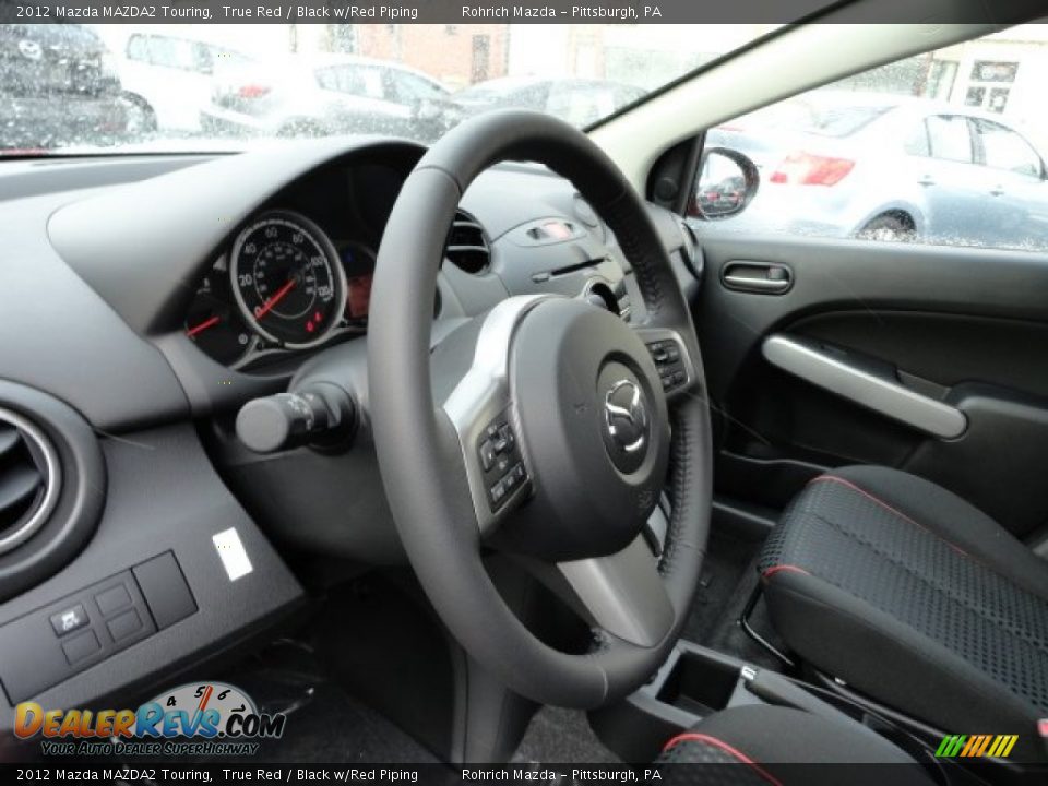 2012 Mazda MAZDA2 Touring True Red / Black w/Red Piping Photo #15