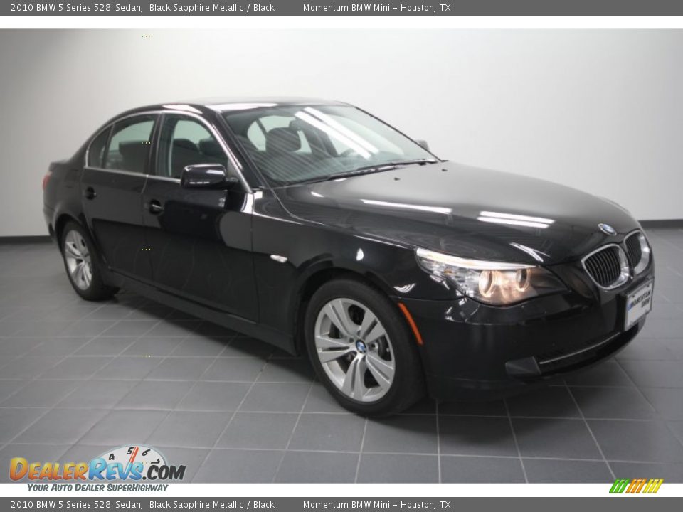 2010 BMW 5 Series 528i Sedan Black Sapphire Metallic / Black Photo #1