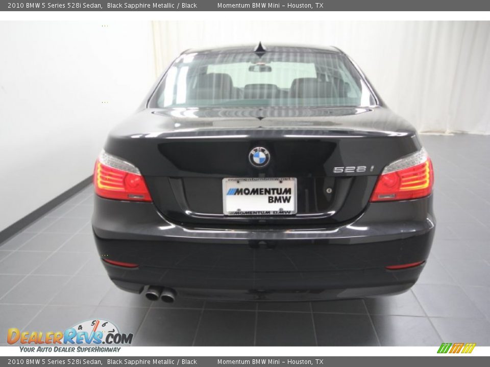 2010 BMW 5 Series 528i Sedan Black Sapphire Metallic / Black Photo #13