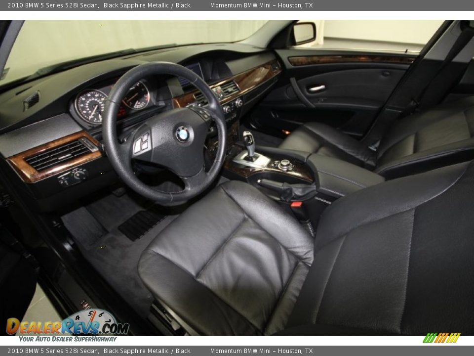 2010 BMW 5 Series 528i Sedan Black Sapphire Metallic / Black Photo #16
