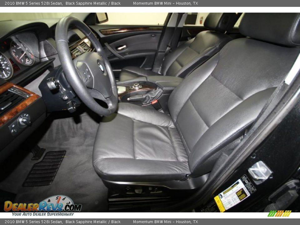 2010 BMW 5 Series 528i Sedan Black Sapphire Metallic / Black Photo #17