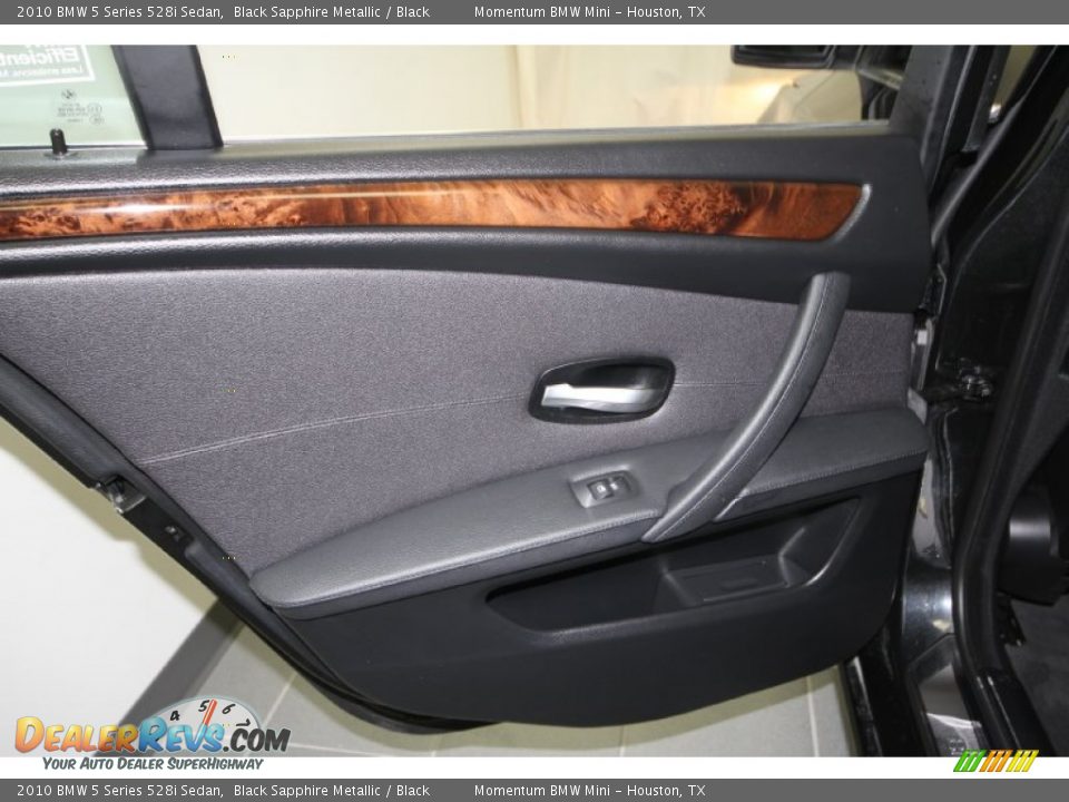 2010 BMW 5 Series 528i Sedan Black Sapphire Metallic / Black Photo #36