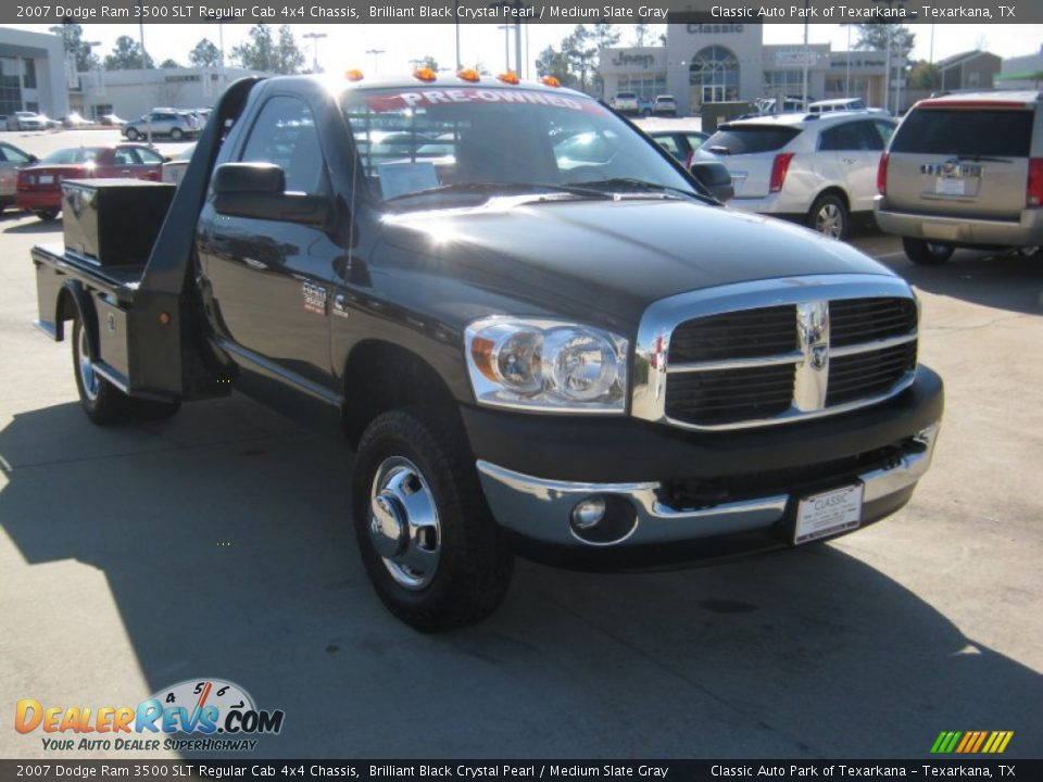 2007 Dodge Ram 3500 SLT Regular Cab 4x4 Chassis Brilliant Black Crystal Pearl / Medium Slate Gray Photo #7