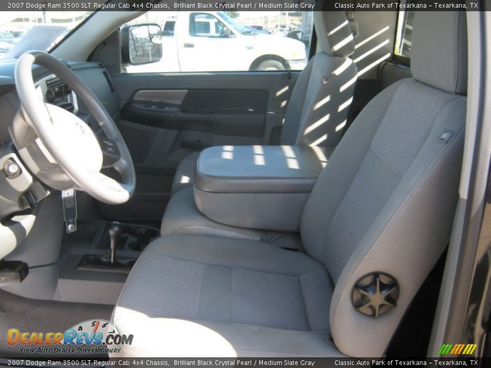 2007 Dodge Ram 3500 SLT Regular Cab 4x4 Chassis Brilliant Black Crystal Pearl / Medium Slate Gray Photo #13