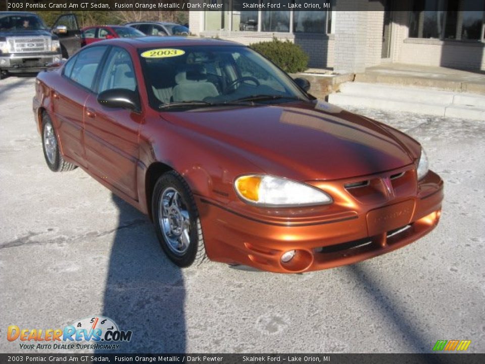 2003 Pontiac Grand Am GT Sedan Fusion Orange Metallic / Dark Pewter Photo #1