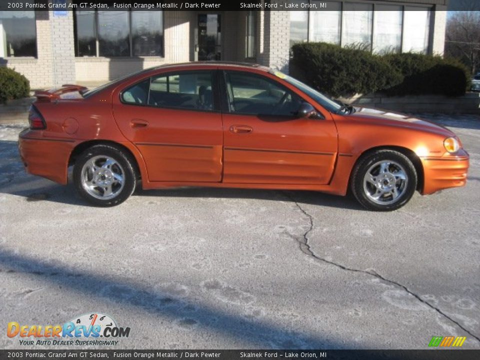 2003 Pontiac Grand Am GT Sedan Fusion Orange Metallic / Dark Pewter Photo #5