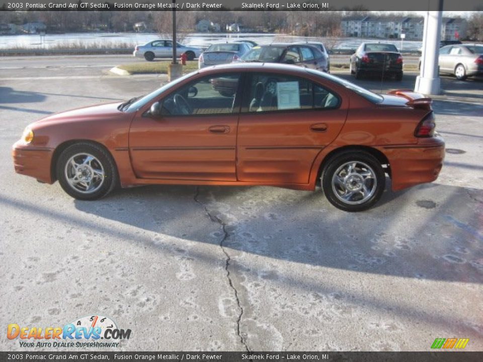 2003 Pontiac Grand Am GT Sedan Fusion Orange Metallic / Dark Pewter Photo #9