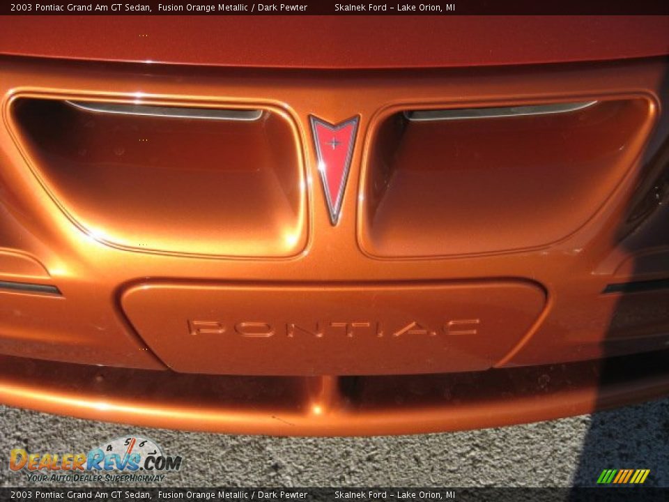 2003 Pontiac Grand Am GT Sedan Fusion Orange Metallic / Dark Pewter Photo #14