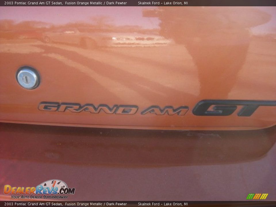 2003 Pontiac Grand Am GT Sedan Fusion Orange Metallic / Dark Pewter Photo #18