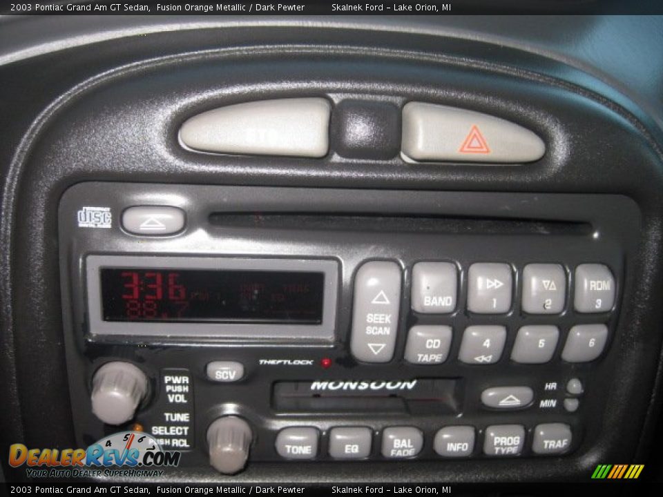 2003 Pontiac Grand Am GT Sedan Fusion Orange Metallic / Dark Pewter Photo #27