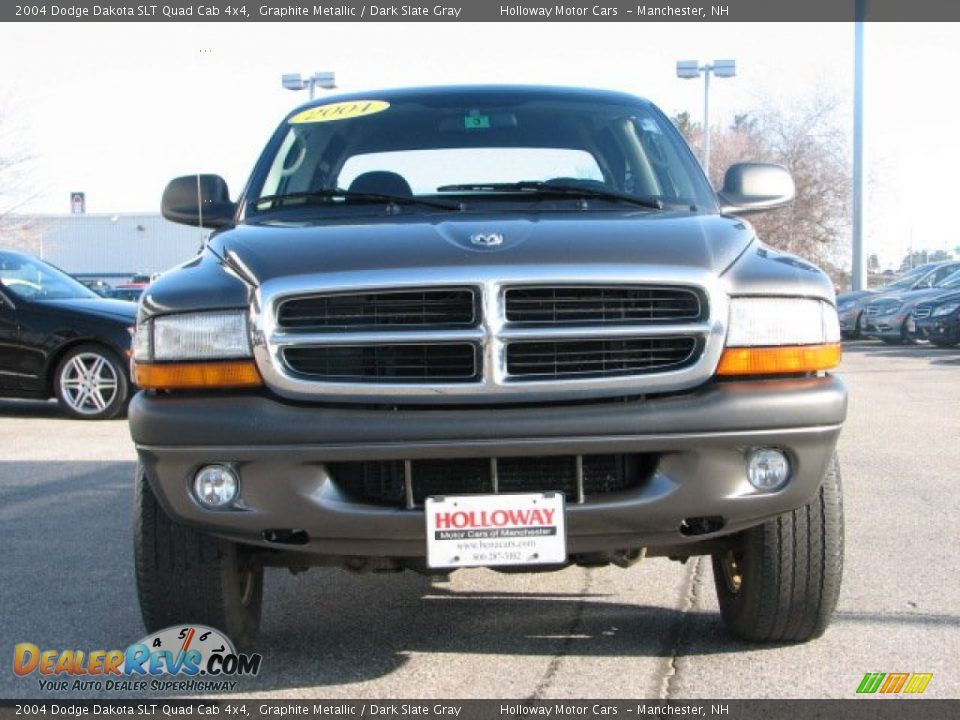 2004 Dodge Dakota SLT Quad Cab 4x4 Graphite Metallic / Dark Slate Gray Photo #2