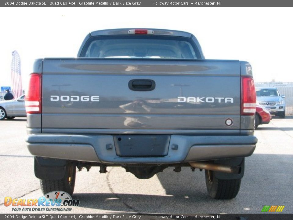 2004 Dodge Dakota SLT Quad Cab 4x4 Graphite Metallic / Dark Slate Gray Photo #4