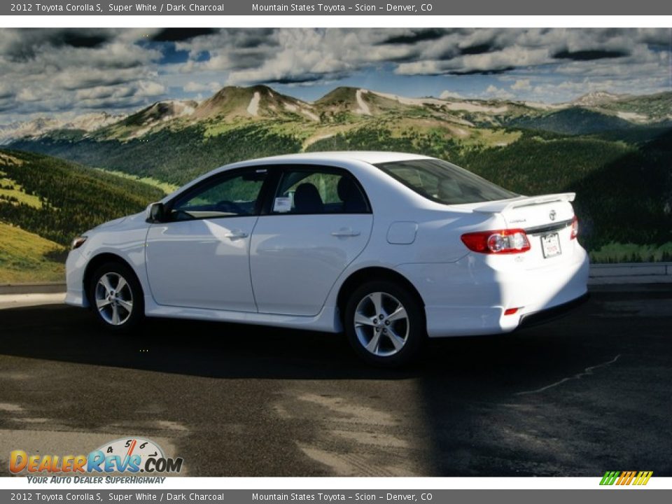2012 Toyota Corolla S Super White / Dark Charcoal Photo #3