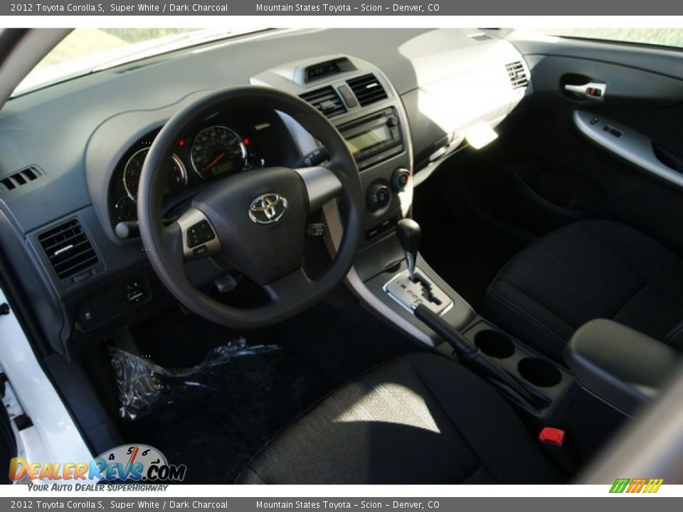 2012 Toyota Corolla S Super White / Dark Charcoal Photo #5